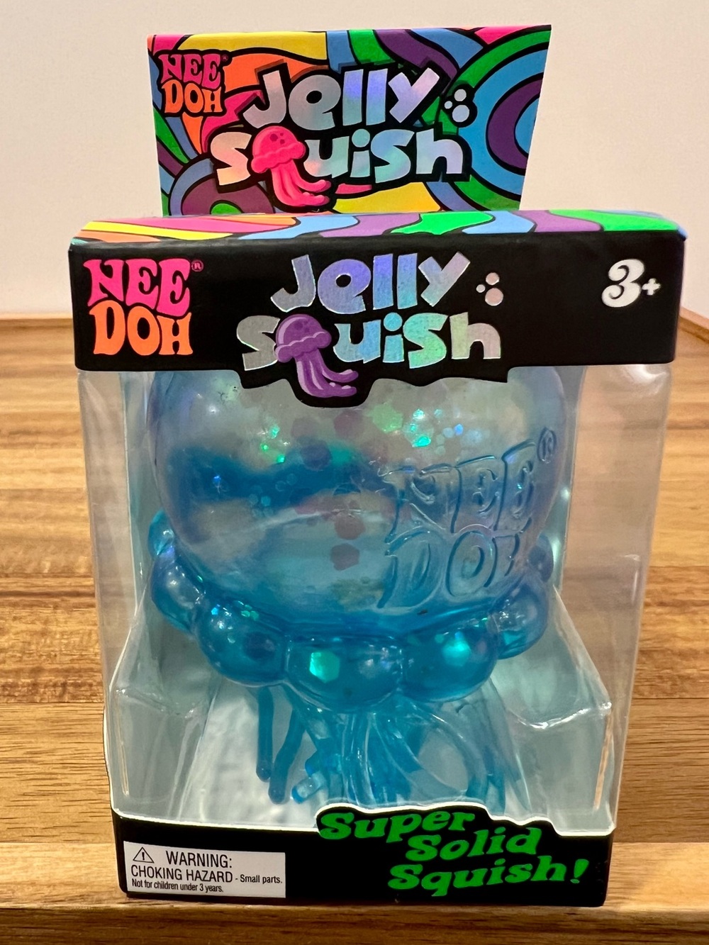 🩵🔥THE NeeDoh Jelly Squish-Blue Glitter Super Solid Squishy✨